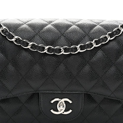 Chanel Caviar Quilted Jumbo Double Flap Black 8 of 10