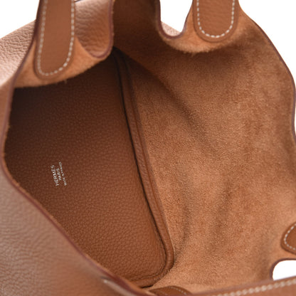 Hermes Taurillon Clemence Picotin Lock 18 PM Gold 5 of 7