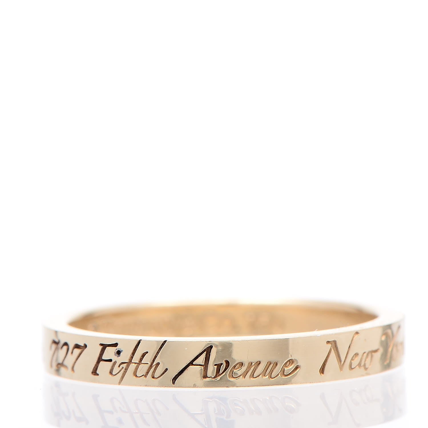 Tiffany 18K Yellow Gold Notes Fifth Avenue New York Ring 54 7 3 of 5
