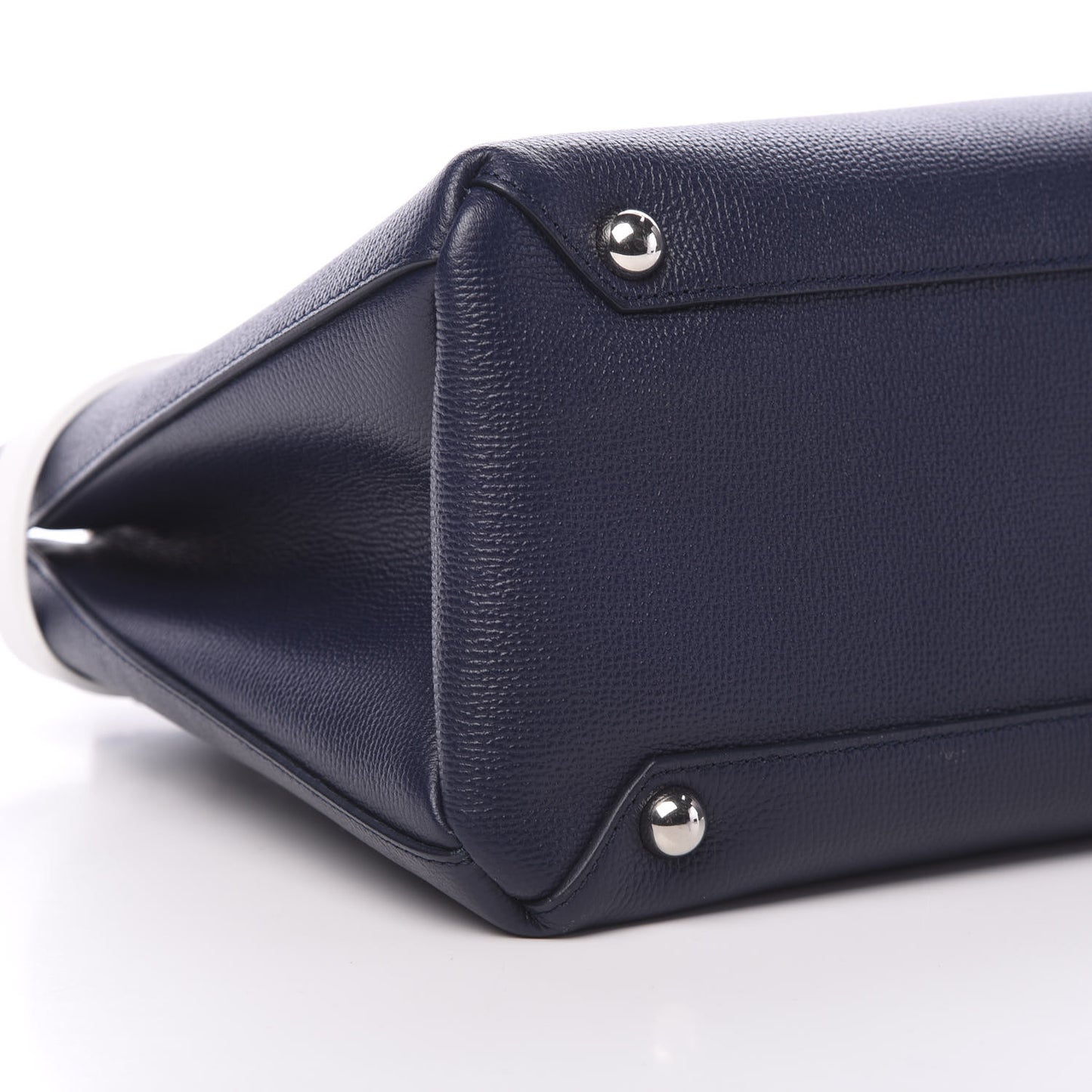 Derby Calfskin House Check Medium Bi-Color Banner Tote Regency Blue White