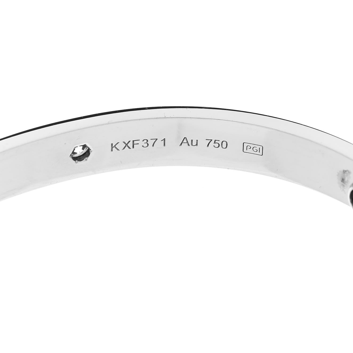 Cartier 18K White Gold 4 Diamond Love Bracelet 19 6 of 7