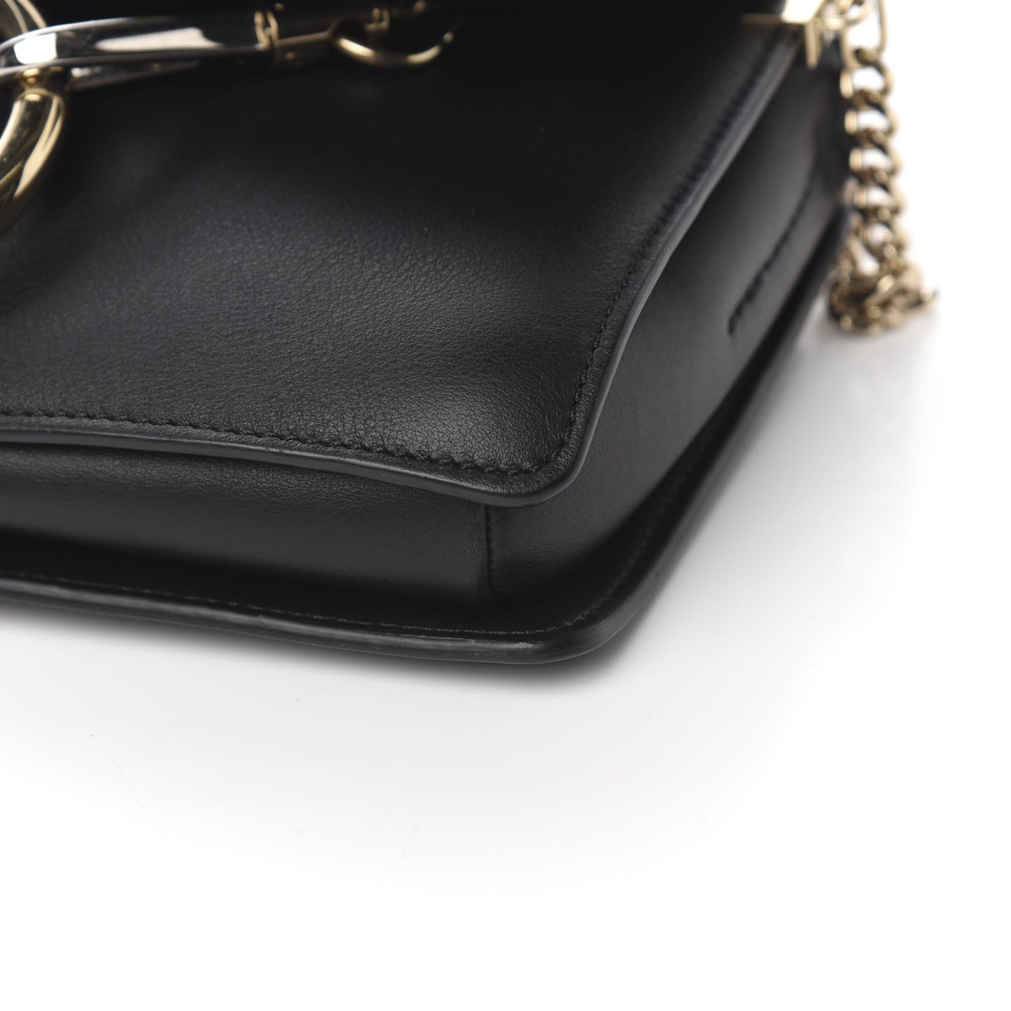 Suede Calfskin Small Faye Shoulder Bag Black