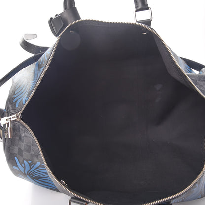 Louis Vuitton Damier Graphite Rope Keepall 55 Blue 5 of 11
