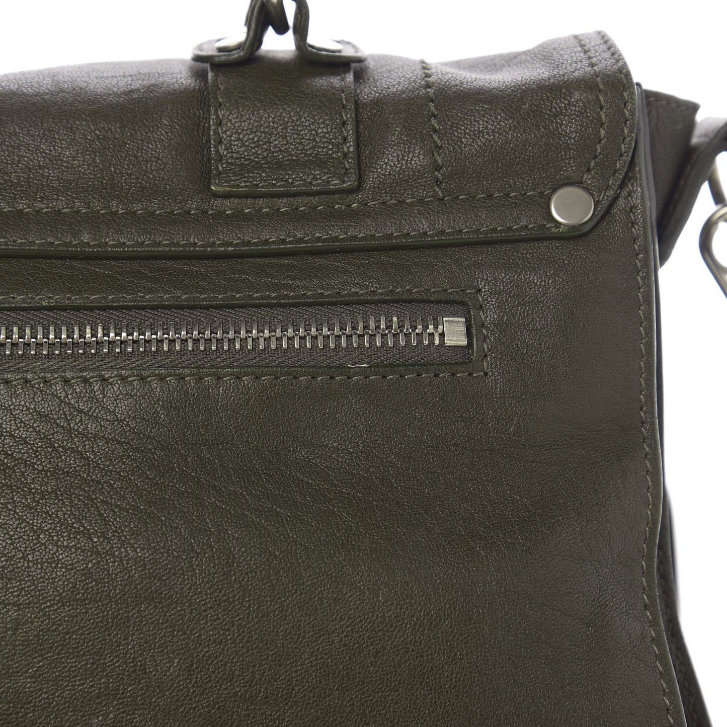 Lambskin Medium PS1 Satchel Military