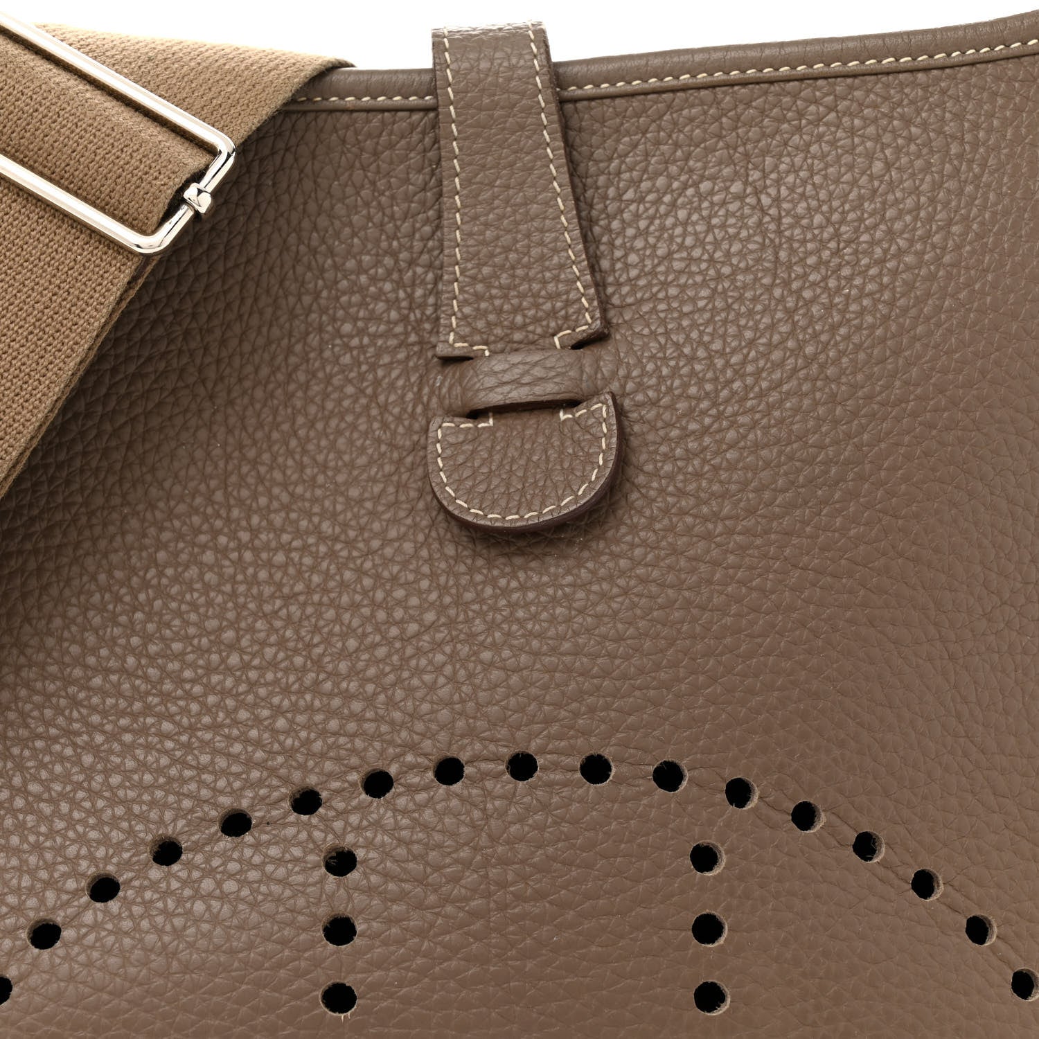 Hermes Taurillon Clemence Evelyne III GM Etoupe 8 of 18