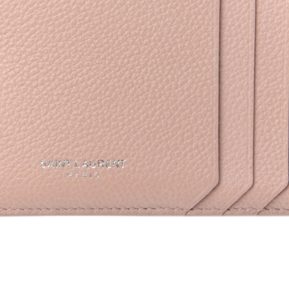 Saint Laurent Grained Calfskin 5 Fragments Zip Pouch Card Holder Pale Pink 5 of 7
