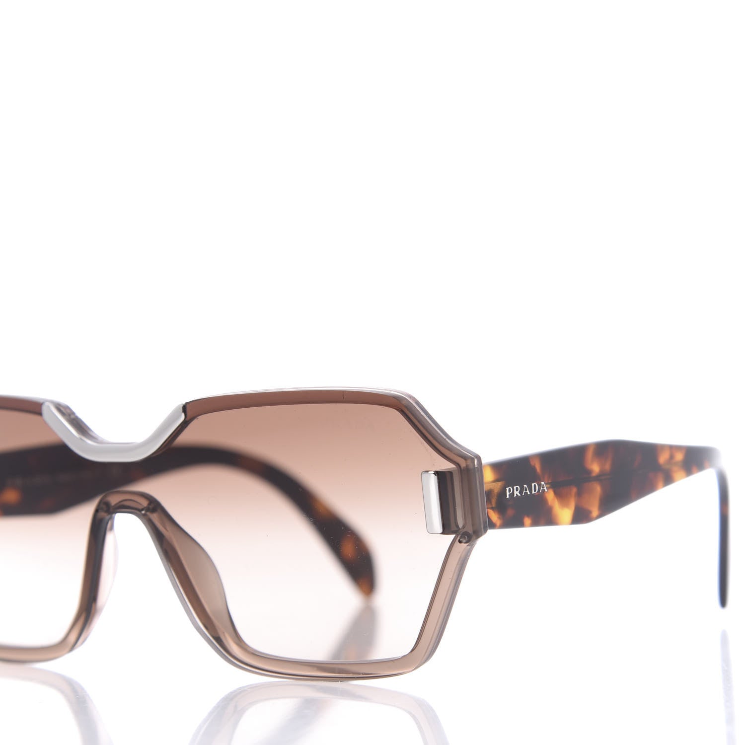 Prada Geometric SPR 15T Sunglasses Tortoise 7 of 8