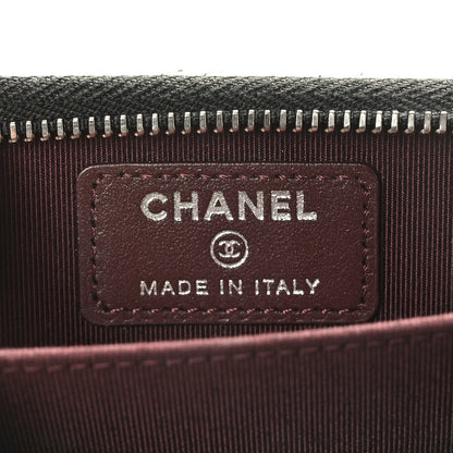 Chanel Caviar Quilted Zip Card Holder Black 6 of 8