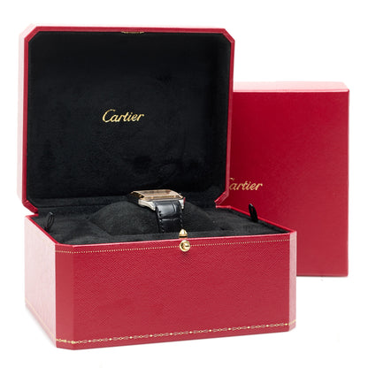 Cartier Stainless Steel 18K Pink Gold Alligator 31.4mm Santos Dumont Quartz Watch 5 of 5