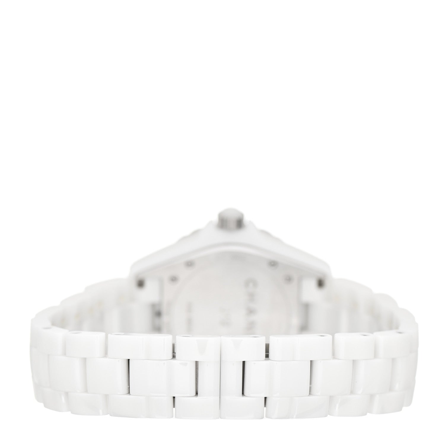 Chanel Stainless Steel Ceramic Diamond 38mm J12 Automatic Watch White 3 of 4