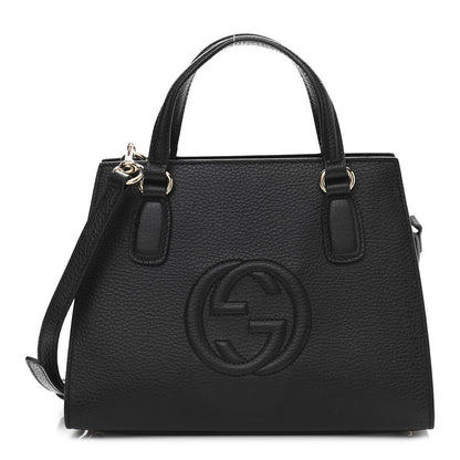 Gucci Dollar Calfskin Medium Soho Top Handle Satchel Black 1 of 12