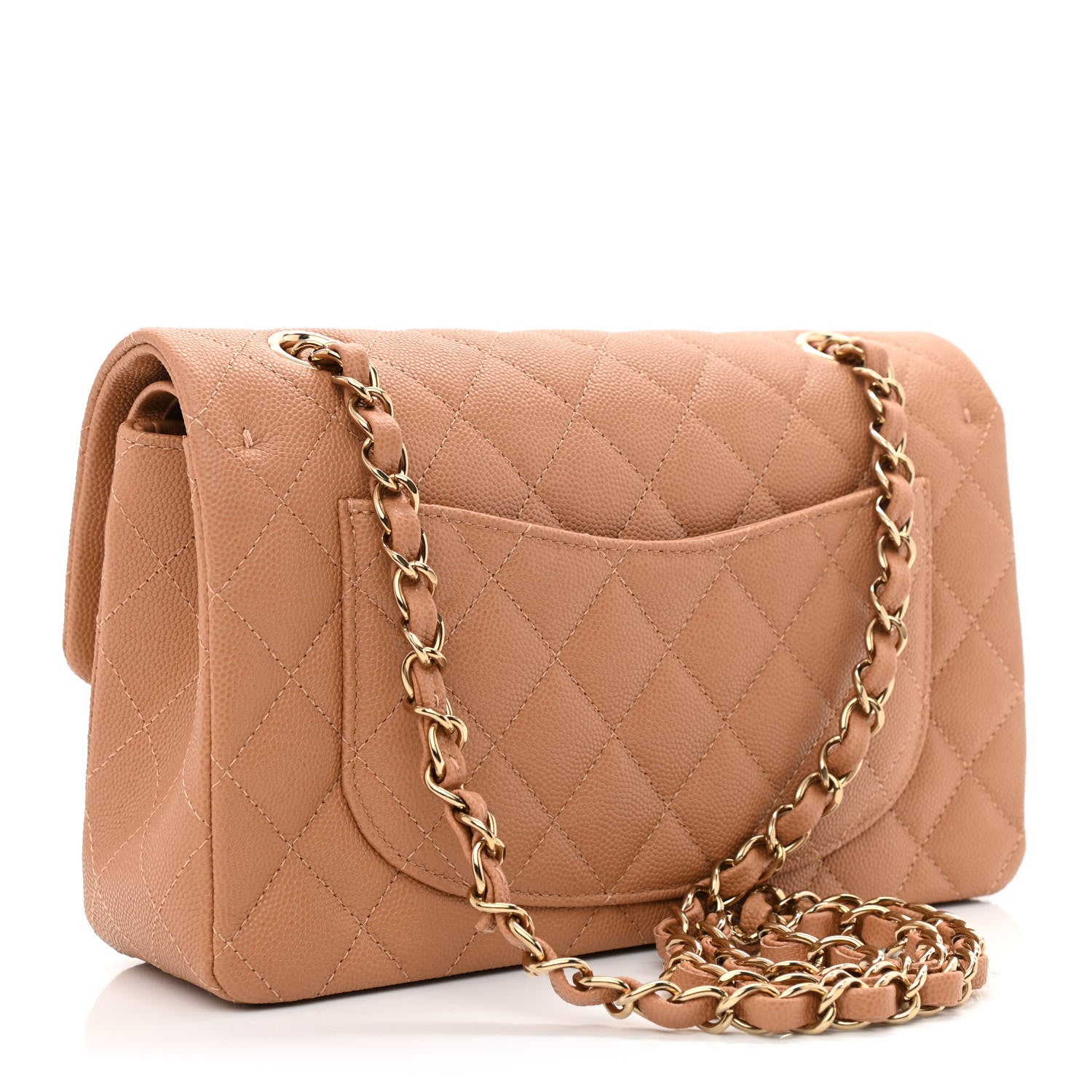Chanel Caviar Quilted Small Double Flap Dark Beige 3 of 10