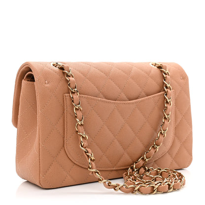 Chanel Caviar Quilted Small Double Flap Dark Beige 3 of 10