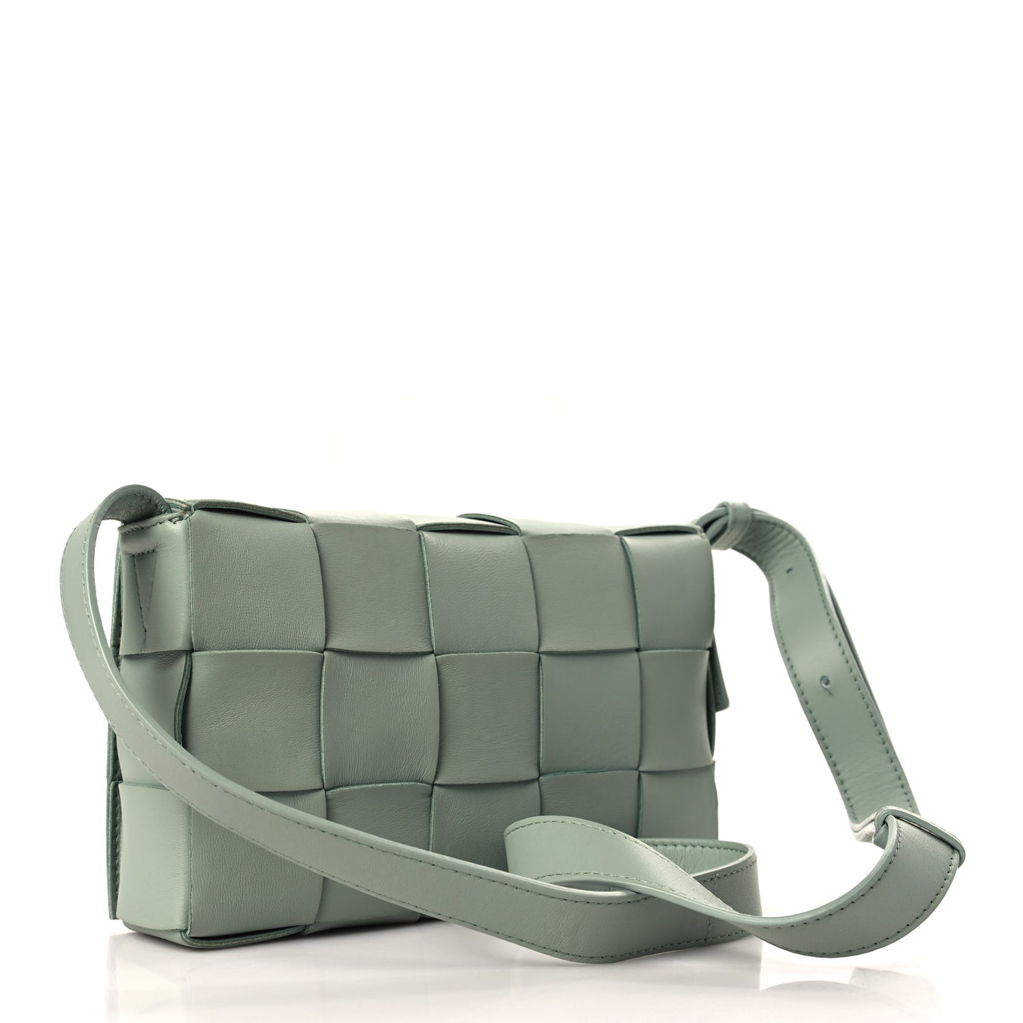 Lambskin Maxi Intrecciato Cassette Crossbody Bag New Sauge