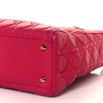 Christian Dior Lambskin Cannage Large Lady Dior Fuchsia 10 of 15