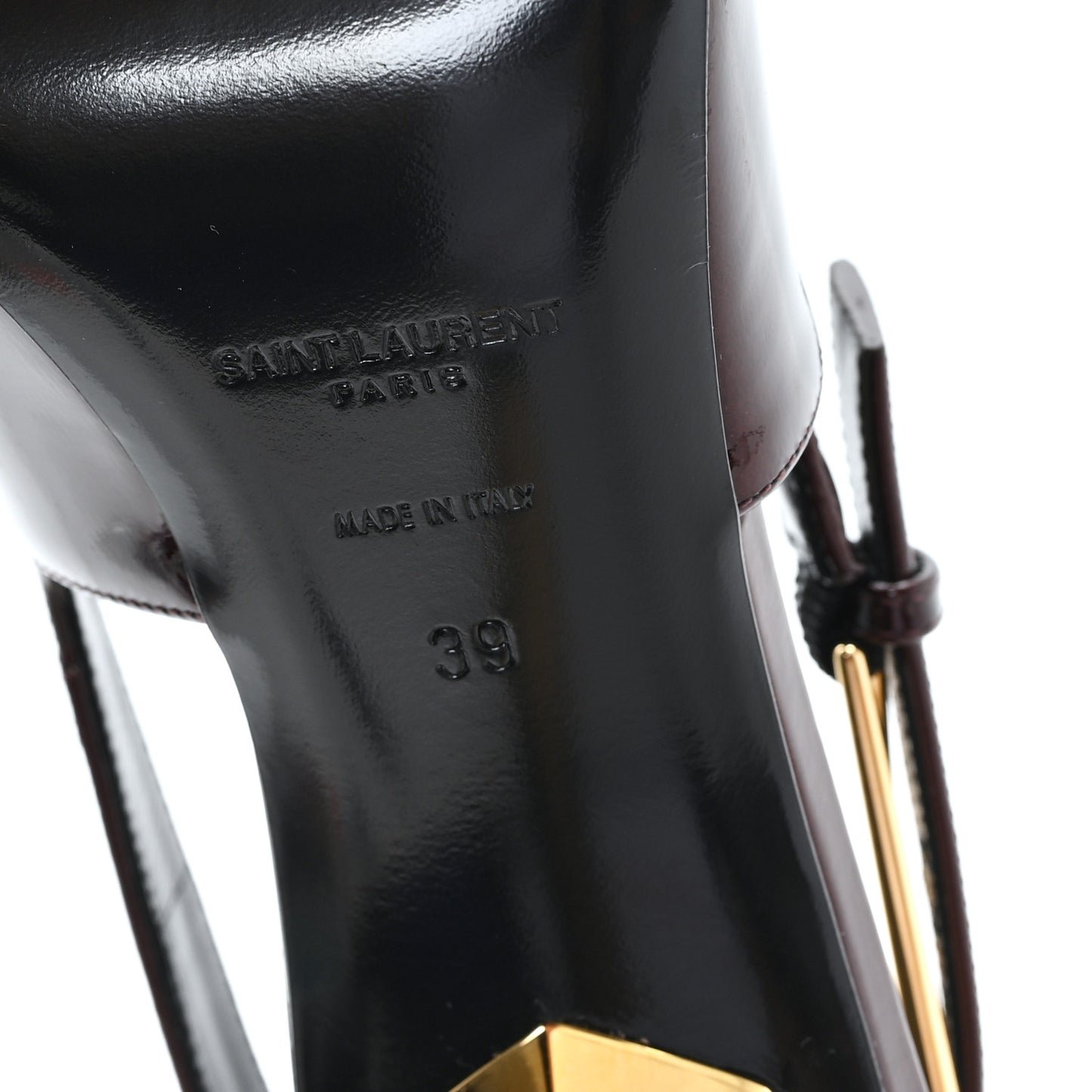 Vernice Gloss Lee 110 Slingback Pumps 39 Marron Glacé