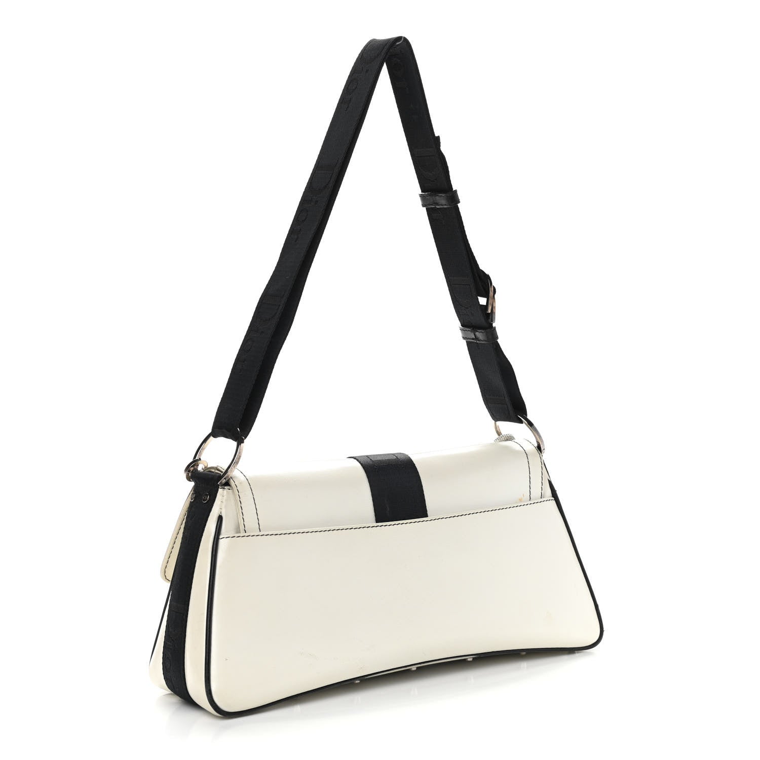Christian Dior Coated Canvas Crystal Hardcore Bag White 3 of 19