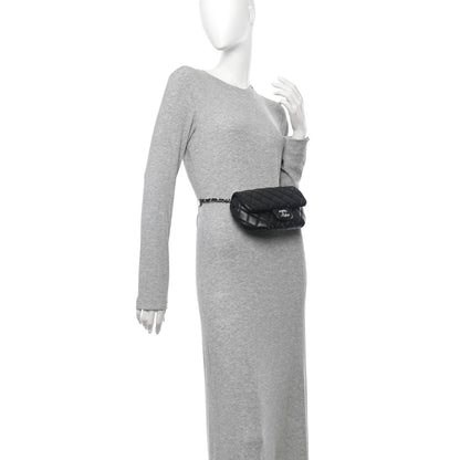 Chanel Calfskin Quilted CC Uniform Flap Belt Bag Black 2 of 11