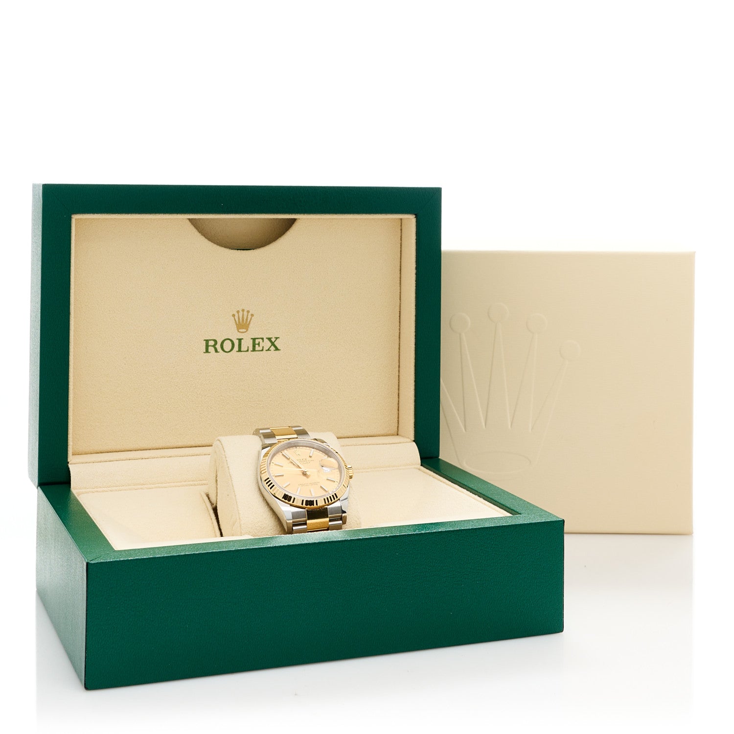 Rolex Stainless Steel 18K Yellow Gold 36mm Oyster Perpetual Datejust Watch Champagne 126233 5 of 5