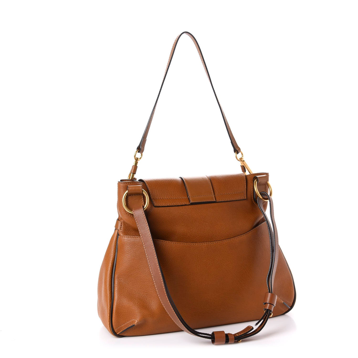 Chloe Grained Lambskin Medium Lexa Shoulder Bag Mustard Brown 4 of 13