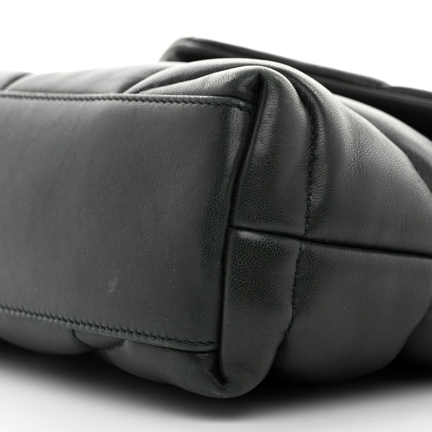 Saint Laurent Lambskin Quilted Toy Loulou Puffer Monogram Chain Satchel Vert Fonce 11 of 11