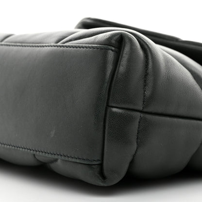 Saint Laurent Lambskin Quilted Toy Loulou Puffer Monogram Chain Satchel Vert Fonce 11 of 11