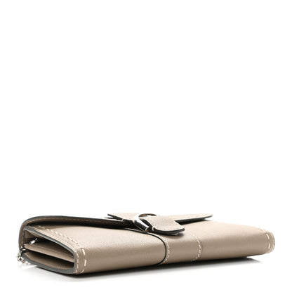 Delvaux Rodeo Calfskin Surpique Brillant Wallet on Chain Tourterelle 4 of 11