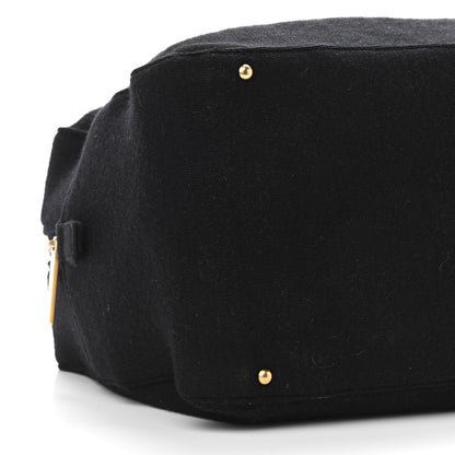 Chanel Jersey Square Quilted Bowler Black 8 of 13
