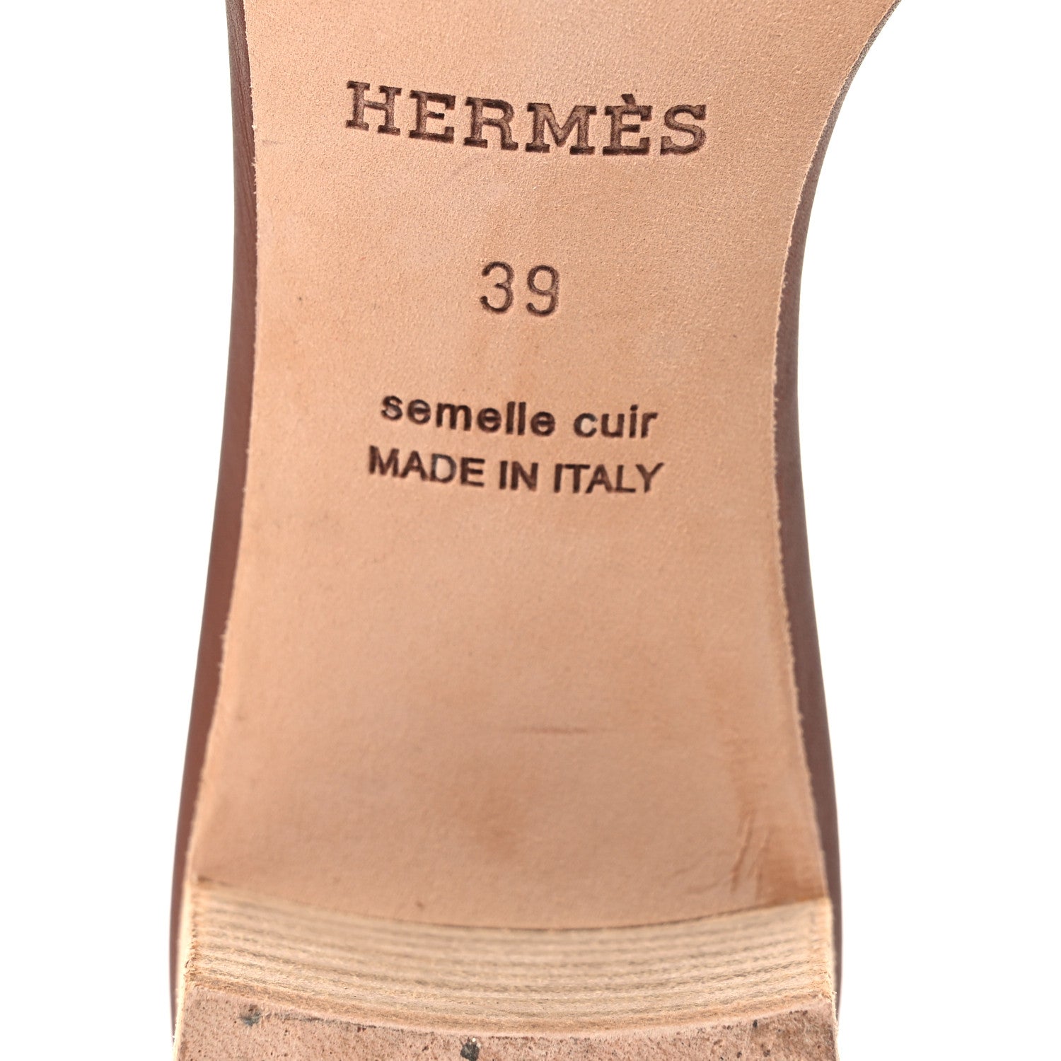 Hermes Calfskin Oasis Sandals 39 Gold 8 of 12