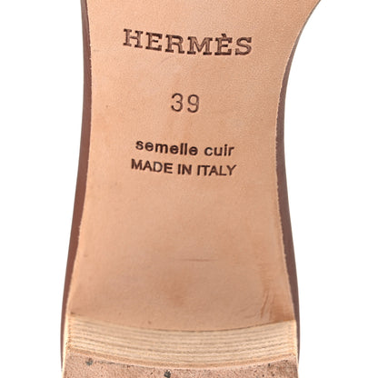 Hermes Calfskin Oasis Sandals 39 Gold 8 of 12