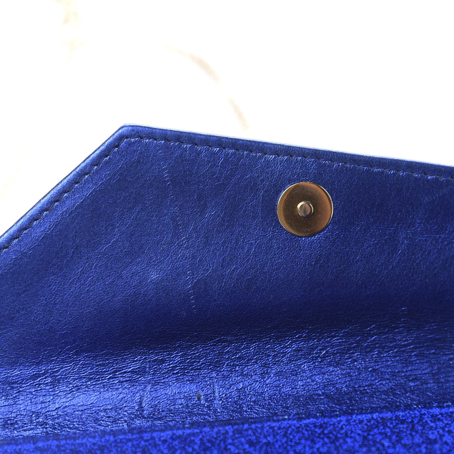 Acrylic Glitter Candy Clutch Blue