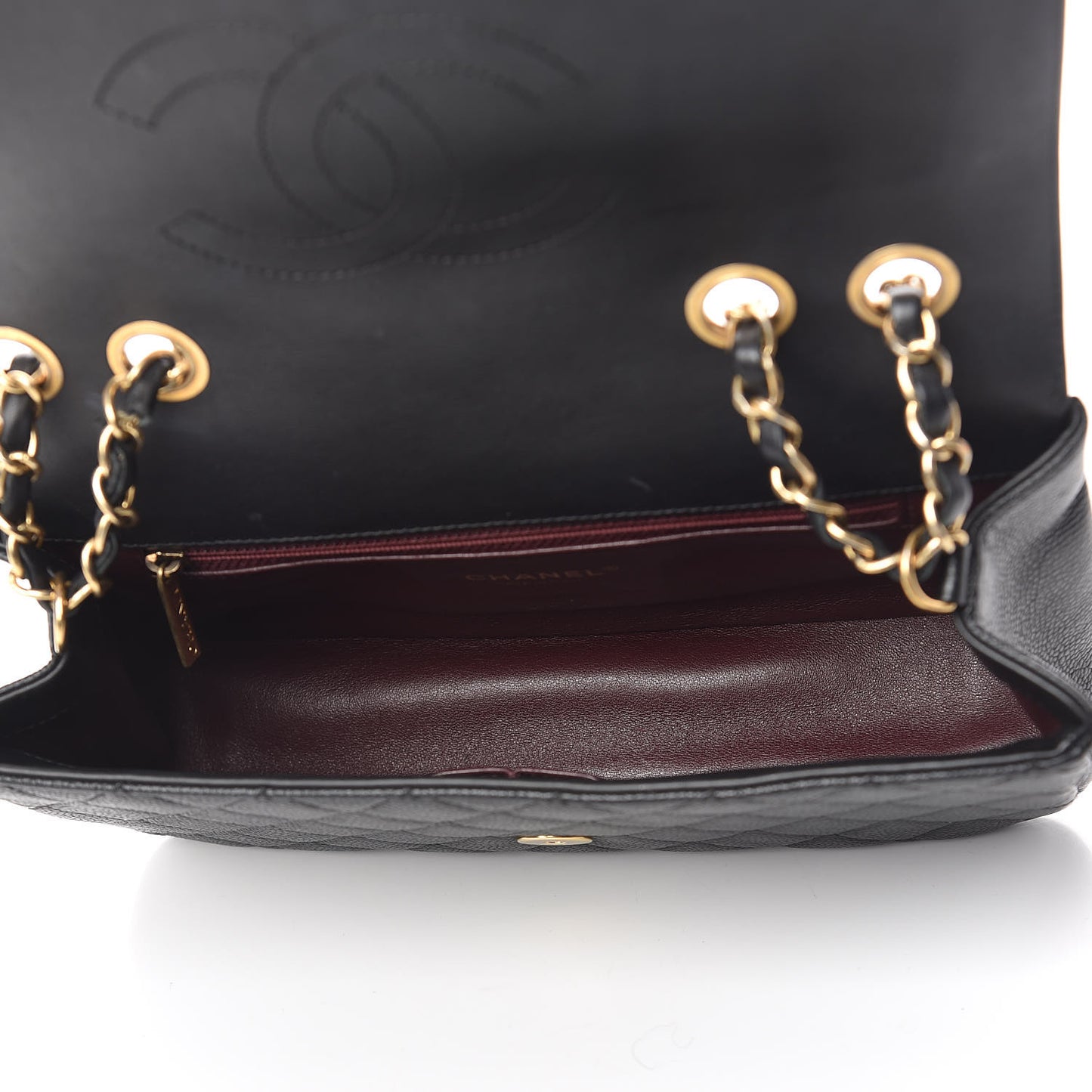 Caviar Quilted Medium CC Filigree Flap Black