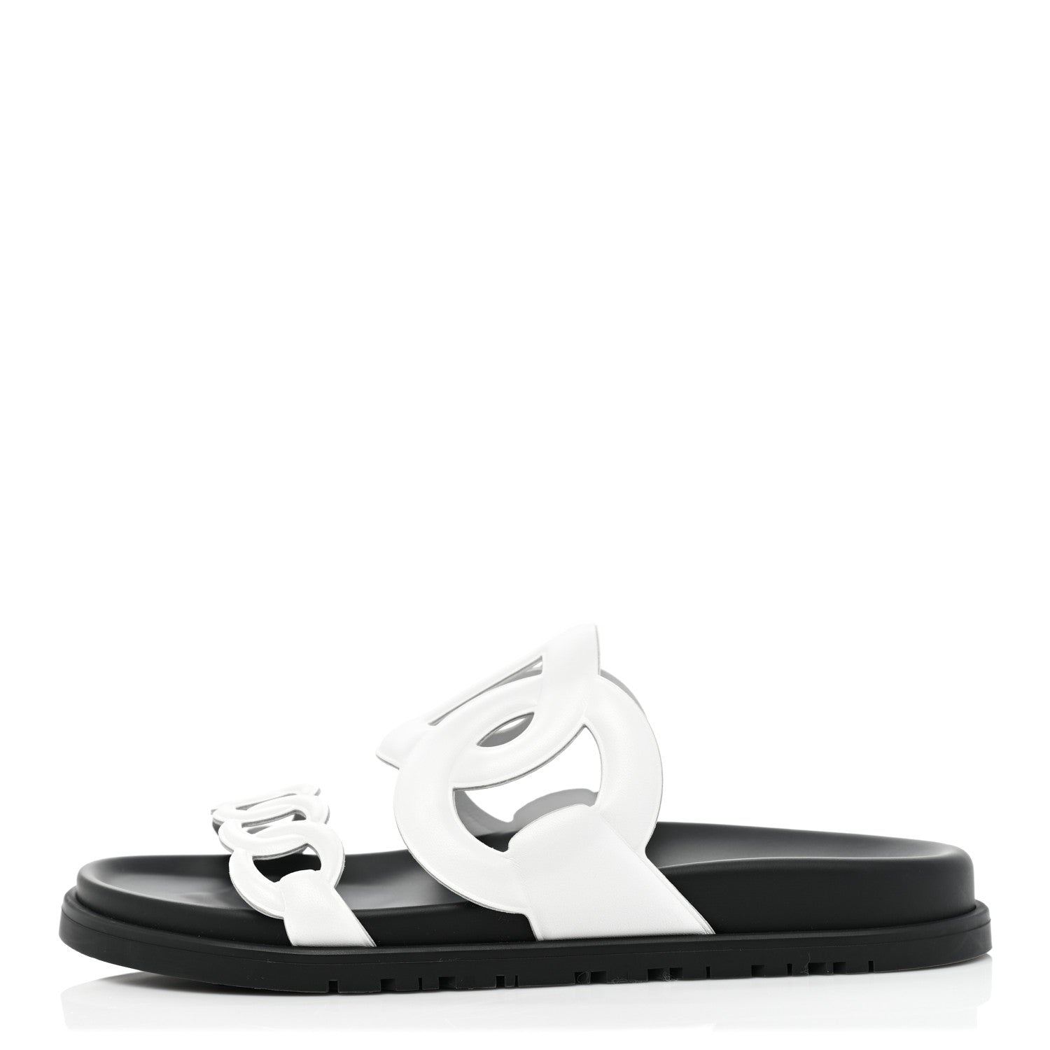 Hermes Nappa Womens Extra Sandals 36.5 White 1 of 9