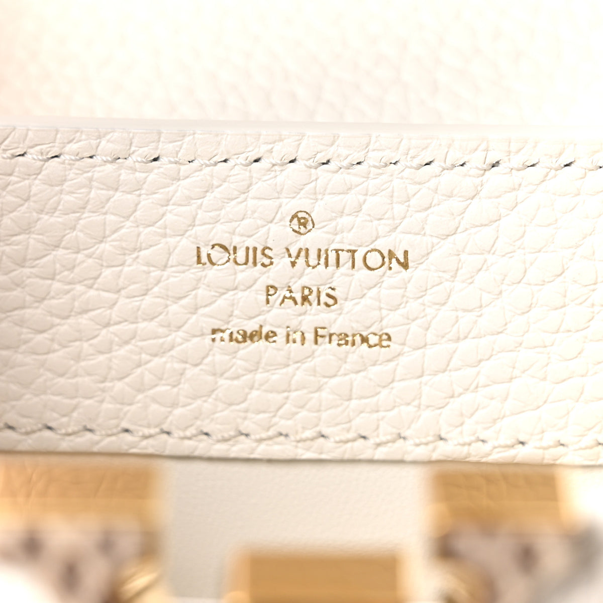 Louis Vuitton Taurillon Ayers Capucines Mini White Snow White 5 of 9