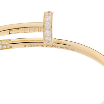 Cartier 18K Yellow Gold Diamond Juste Un Clou Bracelet 15 5 of 5