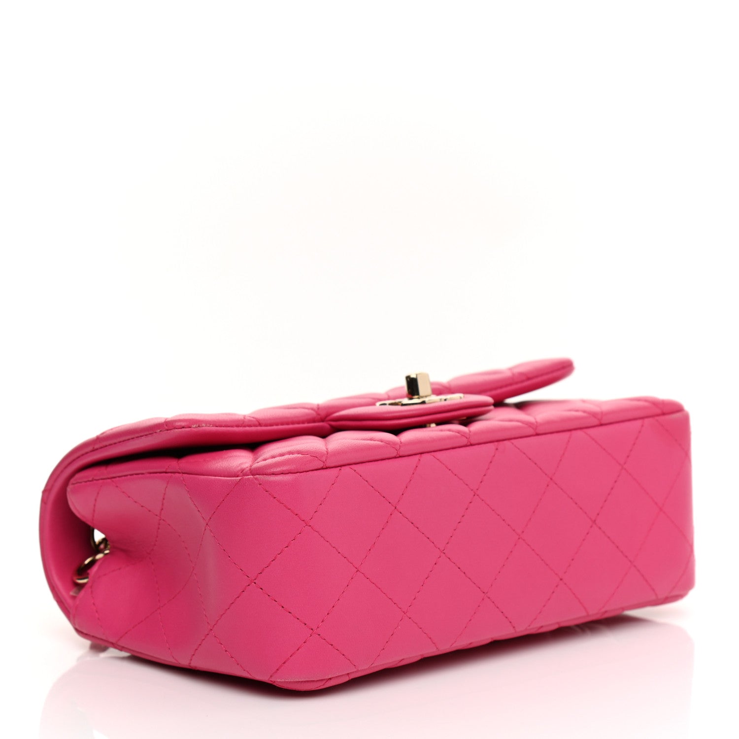 Chanel Lambskin Quilted Mini Rectangular Flap Fuchsia 6 of 22