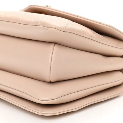 Chanel Calfskin Quilted Small Gold Top Handle Flap Beige 10 of 12