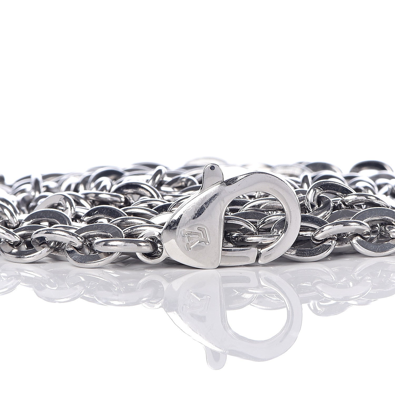Louis Vuitton Felicie Chain Long Shoulder Strap Silver 3 of 3