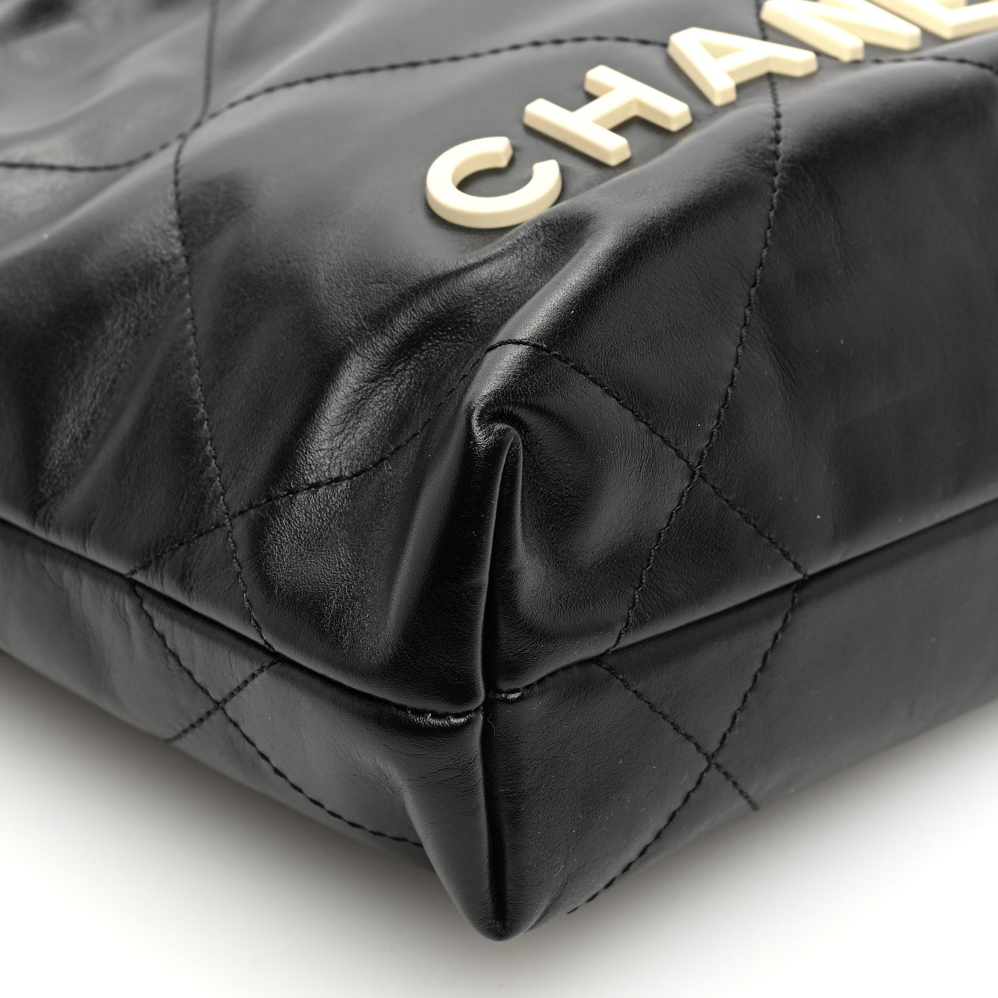 Calfskin Quilted Mini Chanel 22 Black