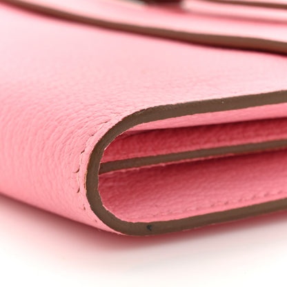 Hermes Chevre Mysore Kelly Longue Wallet Rose Confetti 9 of 10