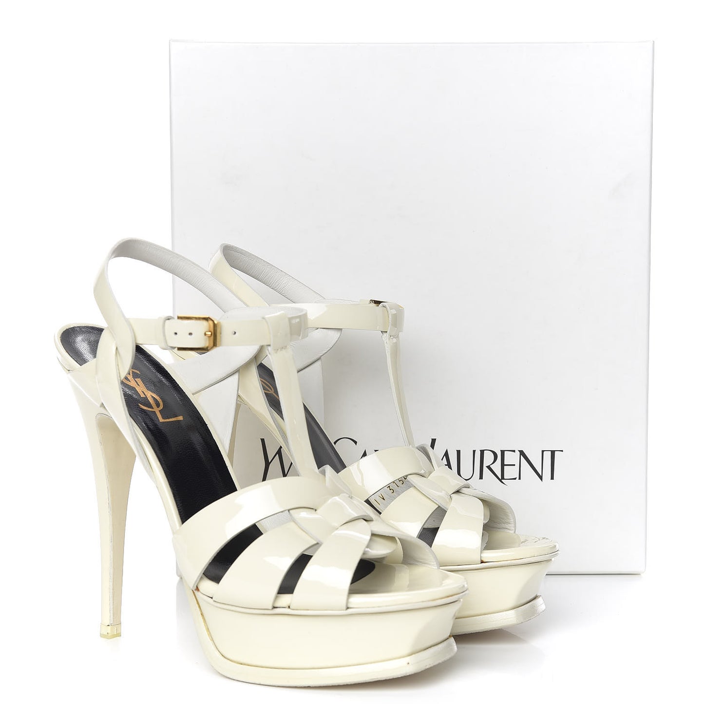 Patent Tribute 105 Platform Sandals 38 Ivory