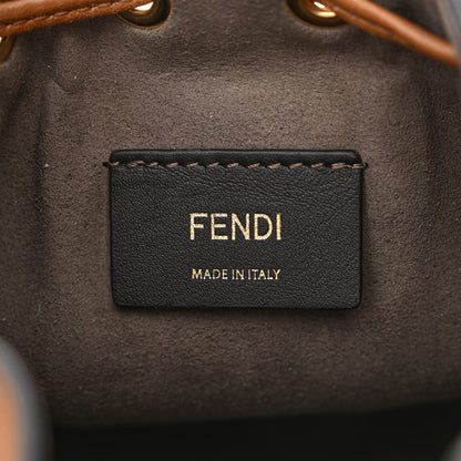 Fendi Vitello Cristallo Nature F is Fendi FF 1974 Embossed Mini Mon Tresor Bucket Bag Cuoio 6 of 10