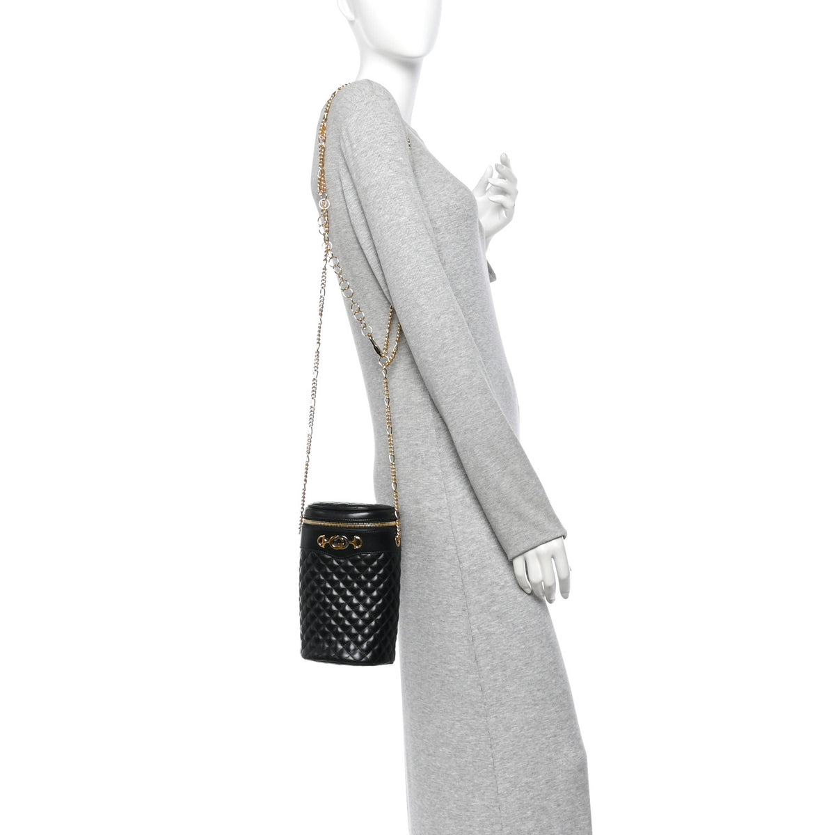 Gucci Calfskin Trapuntata Zumi Belt Bag Black 2 of 13
