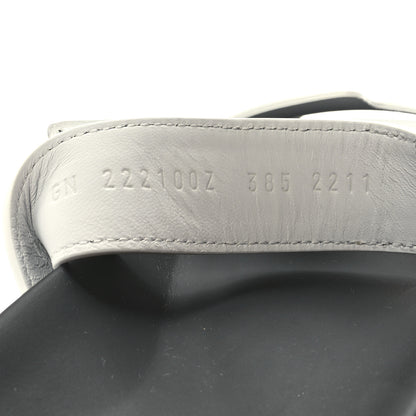 Hermes Calfskin Womens Chypre Sandals 38.5 White 8 of 9
