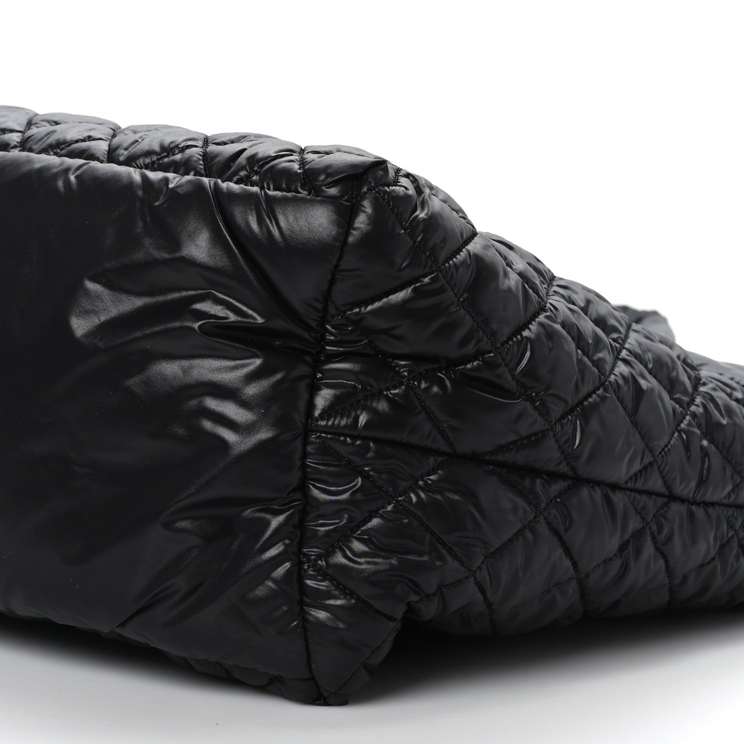 Chanel Nylon Quilted Large Coco Cocoon Tote Black 9 of 9