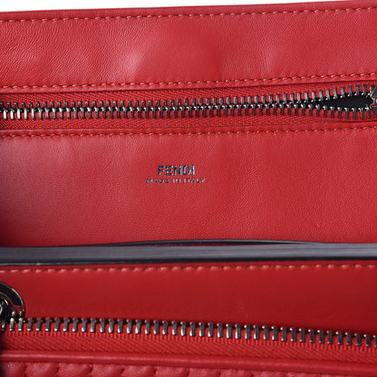 Fendi Shiny Nappa Trapuntata Small DotCom Click Chain Satchel Rojo 7 of 10