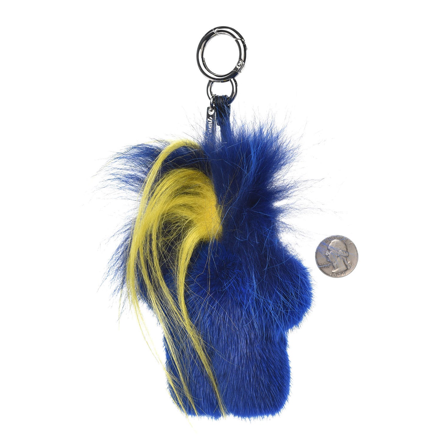 Mink Fur Fendirumi Bug-Kun Monster Bag Bug Charm Pacific Fluo Yellow