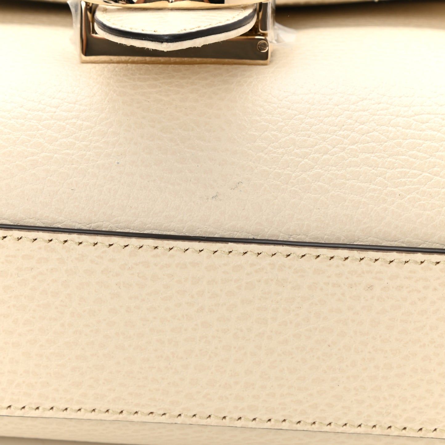 Dollar Calfskin Interlocking G Crossbody Bag Mystic White