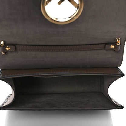 Fendi Vitello Century F is Fendi Bi-Color FF 1974 Embossed Kan I Shoulder Bag Maya Black 5 of 14