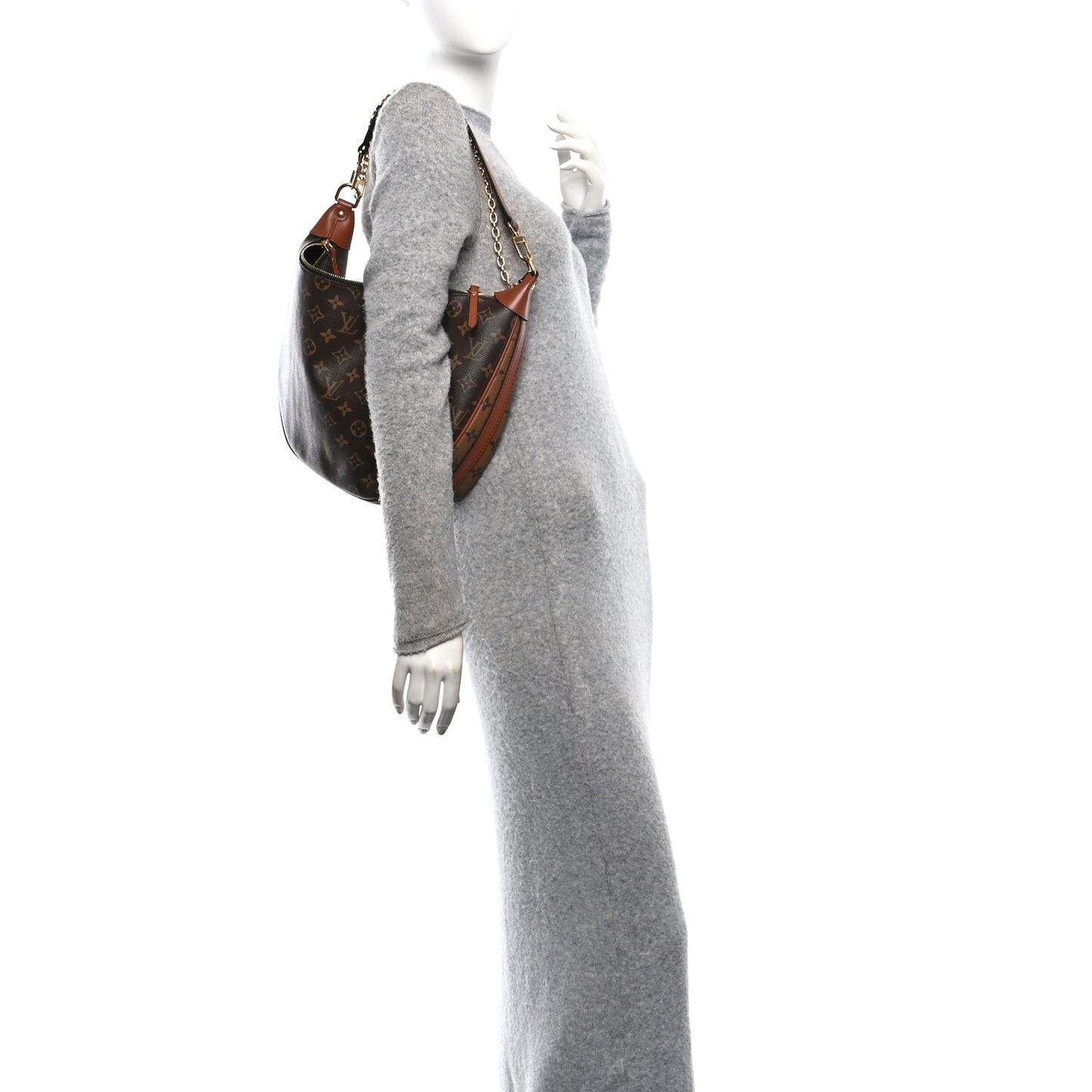 Reverse Monogram Loop Hobo